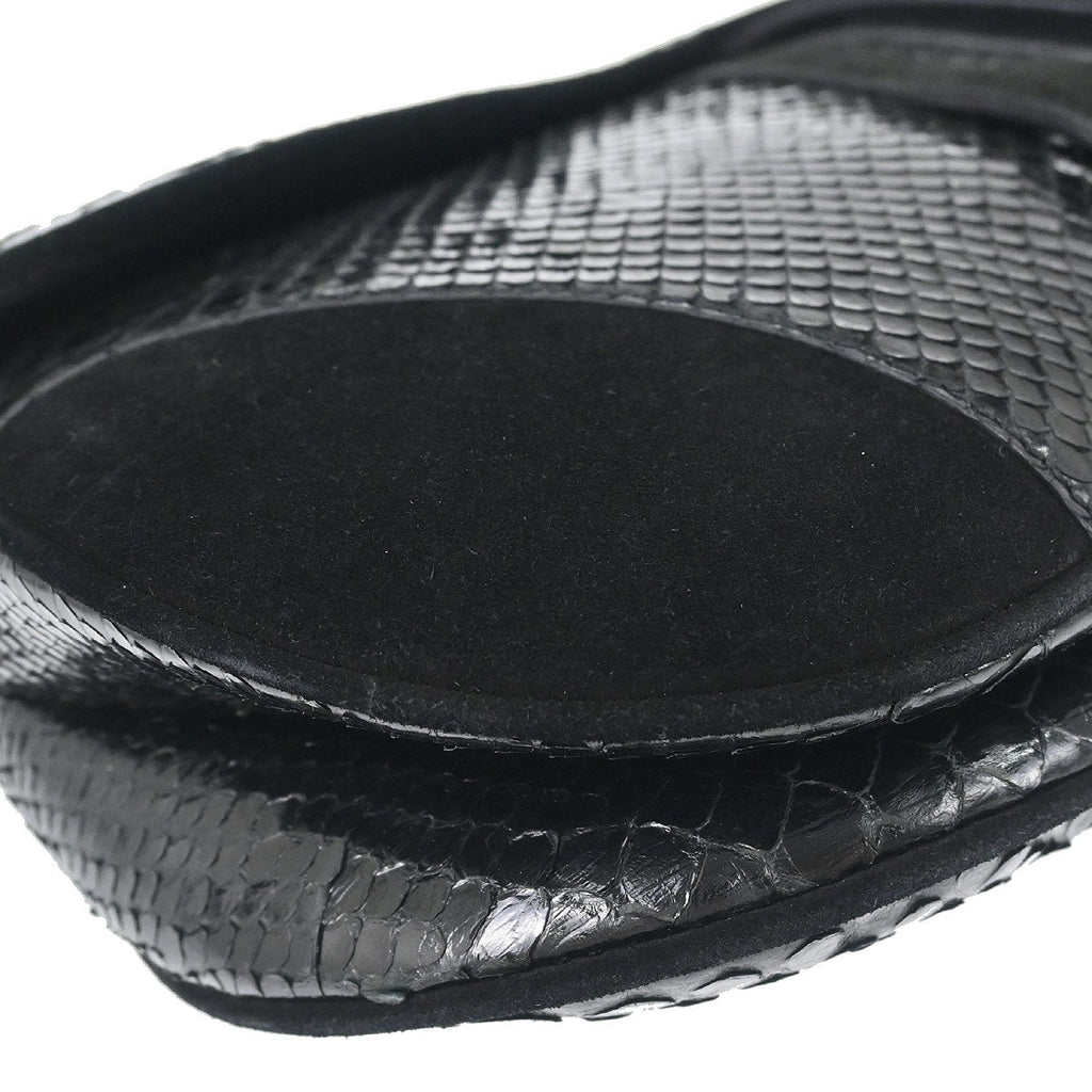 Christian Dior * Black Python Saddle Handbag