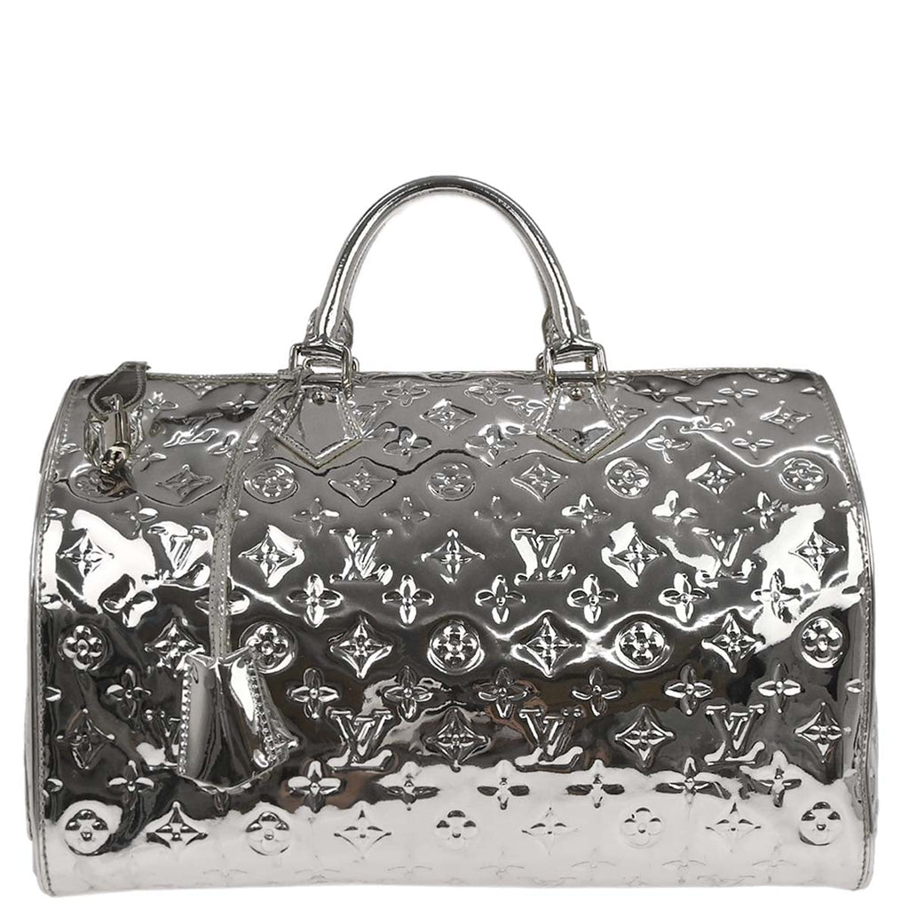 Louis Vuitton 2008 Silver Monogram Miroir Speedy 35 Handbag M95786