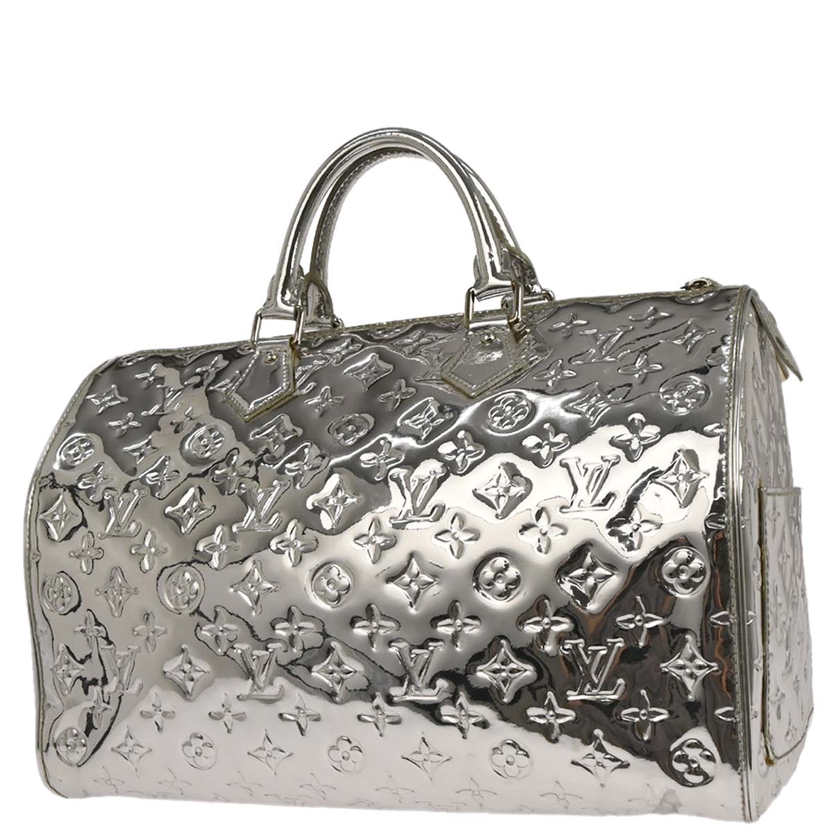 Louis Vuitton 2008 Silver Monogram Miroir Speedy 35 Handbag M95786
