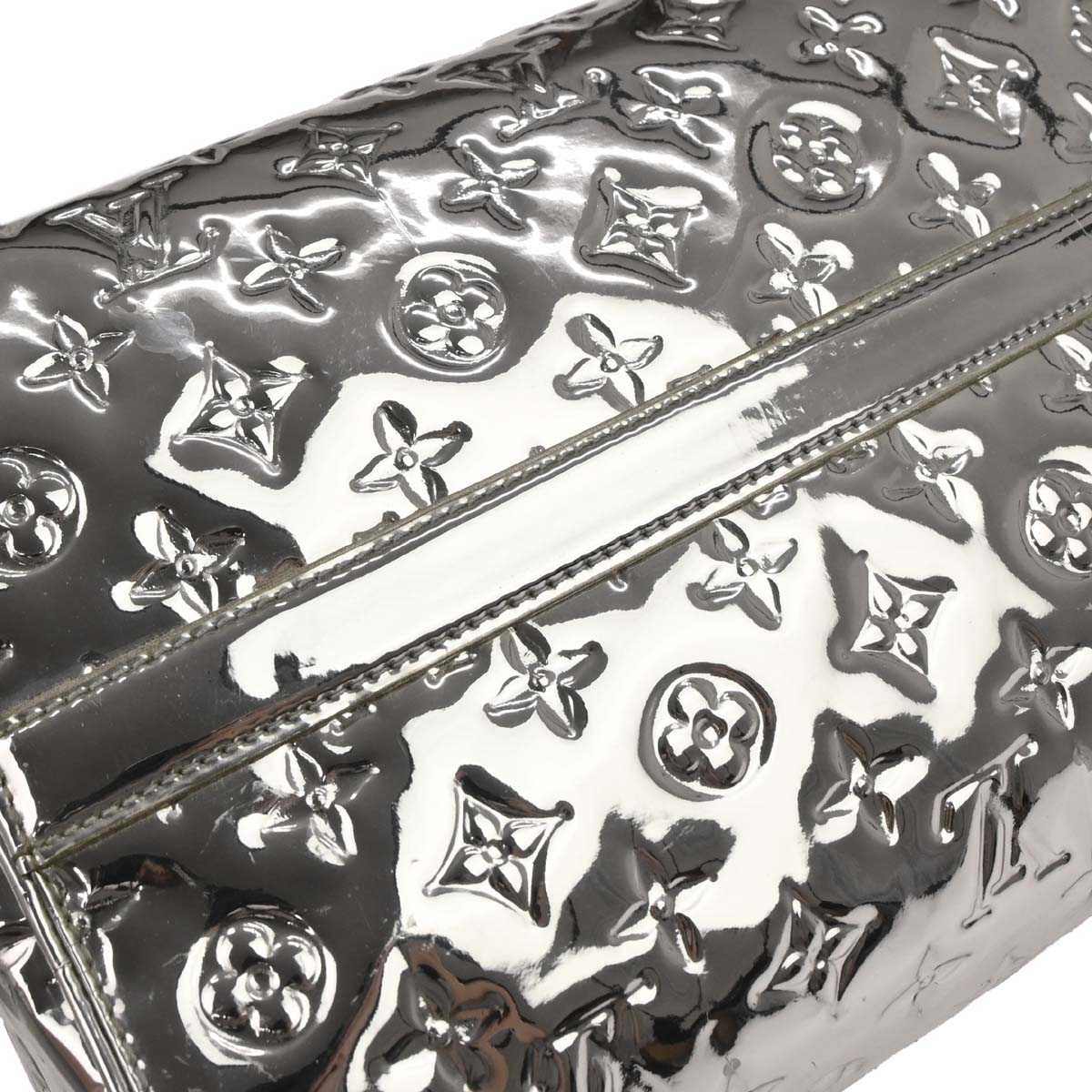 Louis Vuitton 2008 Silver Monogram Miroir Speedy 35 Handbag M95786
