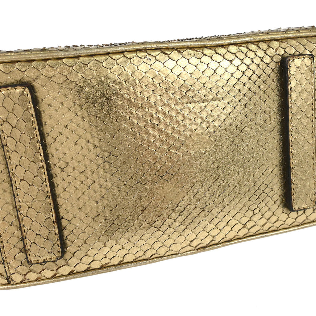 Prada * Gold Python Handbag