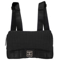 Chanel 2005-2006 Black Nylon Sport Line Choco Bar Backpack