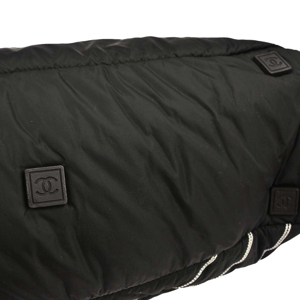 Chanel 2005-2006 Black Nylon Sport Line 2way Shoulder Gym Bag