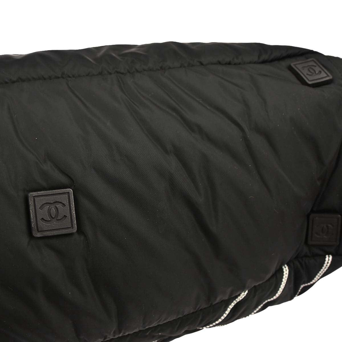 Chanel 2005-2006 Black Nylon Sport Line 2way Shoulder Gym Bag