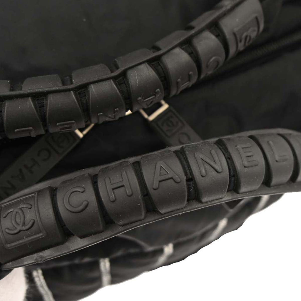 Chanel 2005-2006 Black Nylon Sport Line 2way Shoulder Gym Bag
