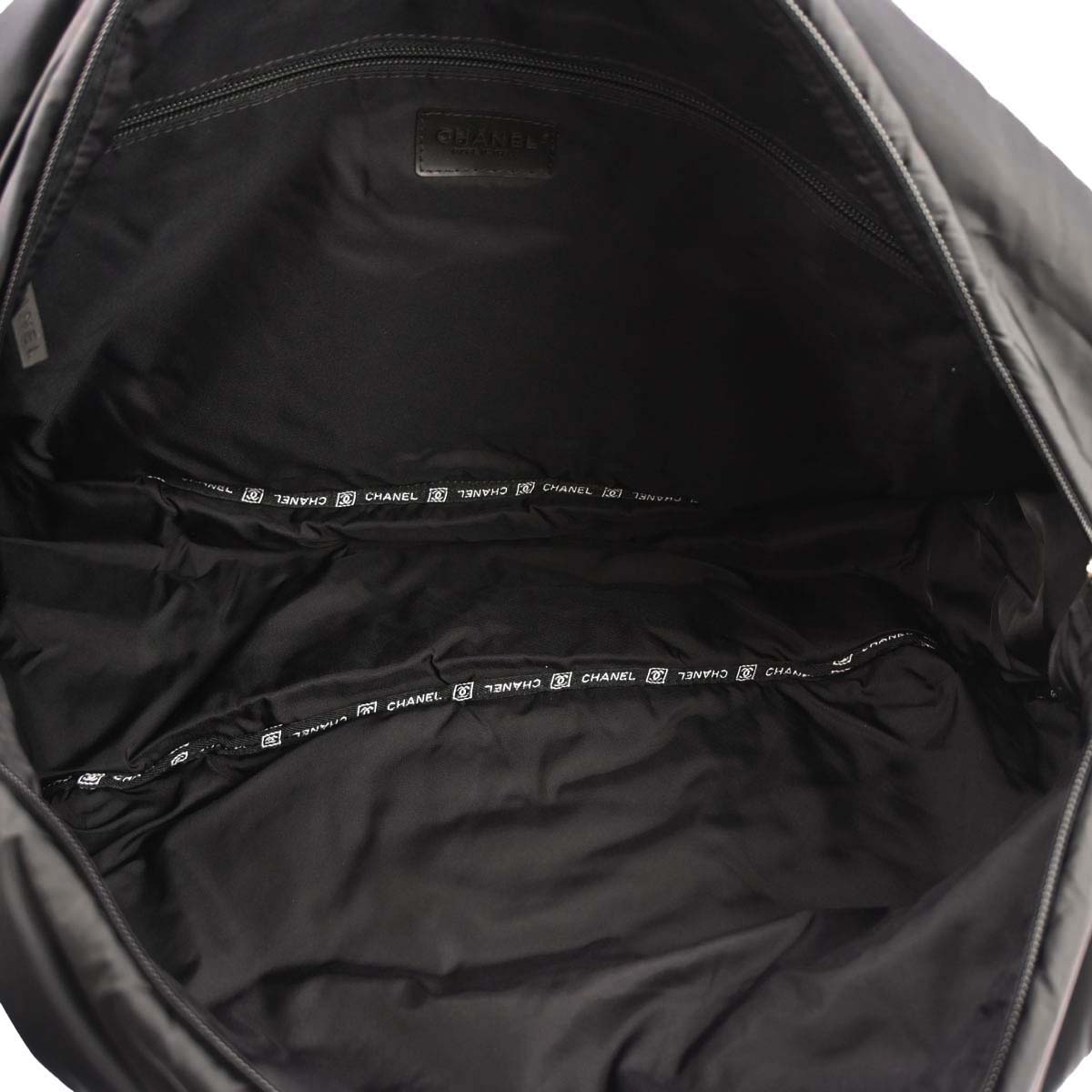Chanel 2005-2006 Black Nylon Sport Line 2way Shoulder Gym Bag