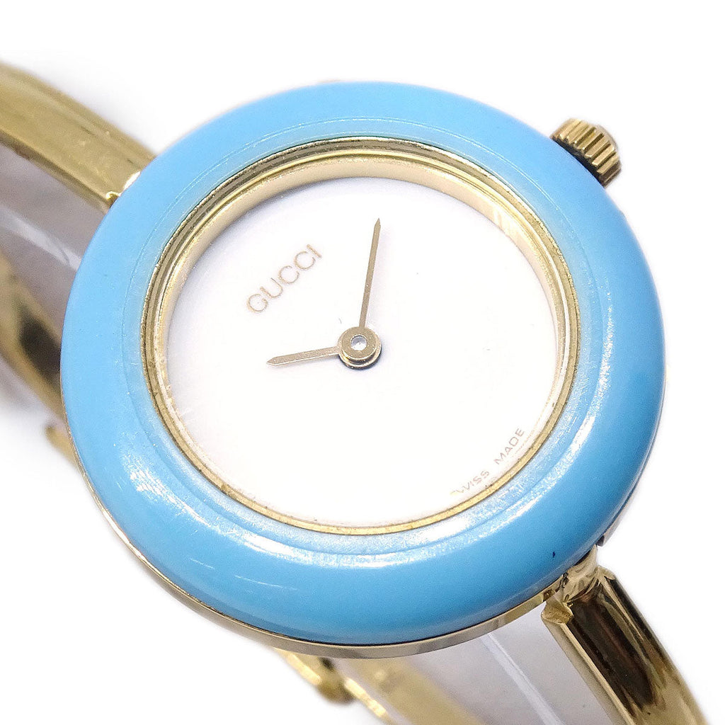 Gucci 11/12.2 Change Bezel Chameleon Quartz Watch SS #S