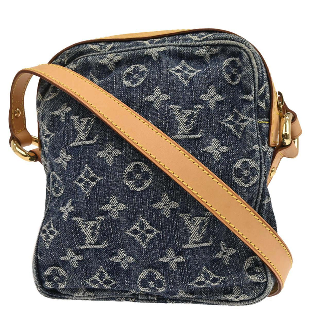 Louis Vuitton 2007 Blue Monogram Denim Camera Bag M95348