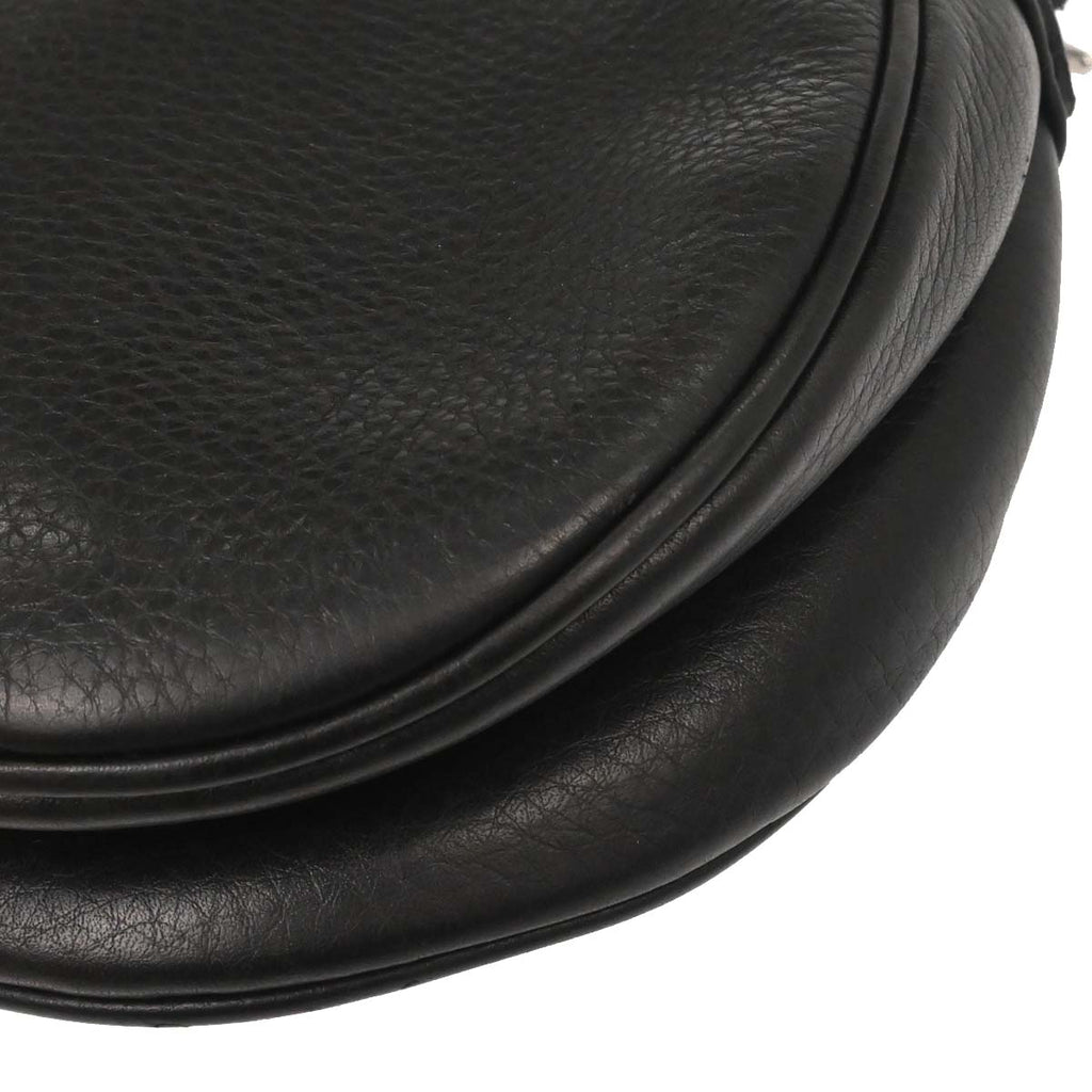 Christian Dior Black Leather Saddle Handbag