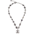 Chanel CC Chain Necklace Pendant Silver 99A