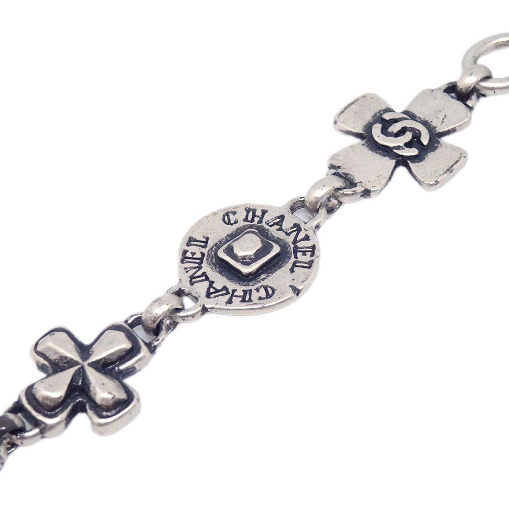 Chanel CC Chain Necklace Pendant Silver 99A