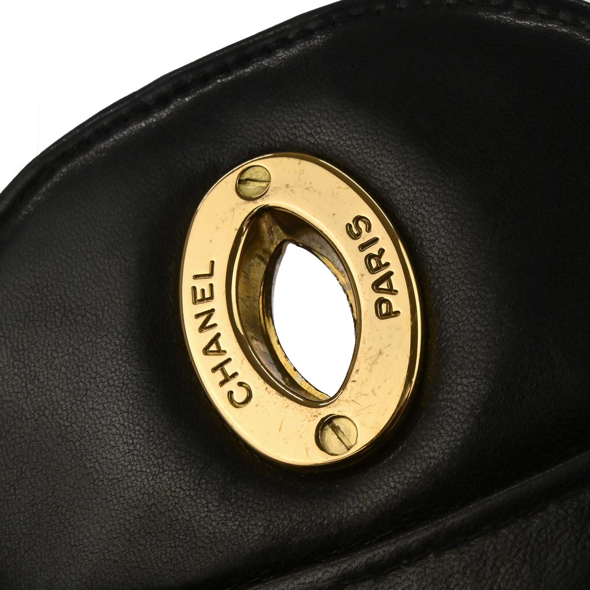Chanel 1994-1996 Black Patent Leather Maxi Classic Flap Shoulder Bag