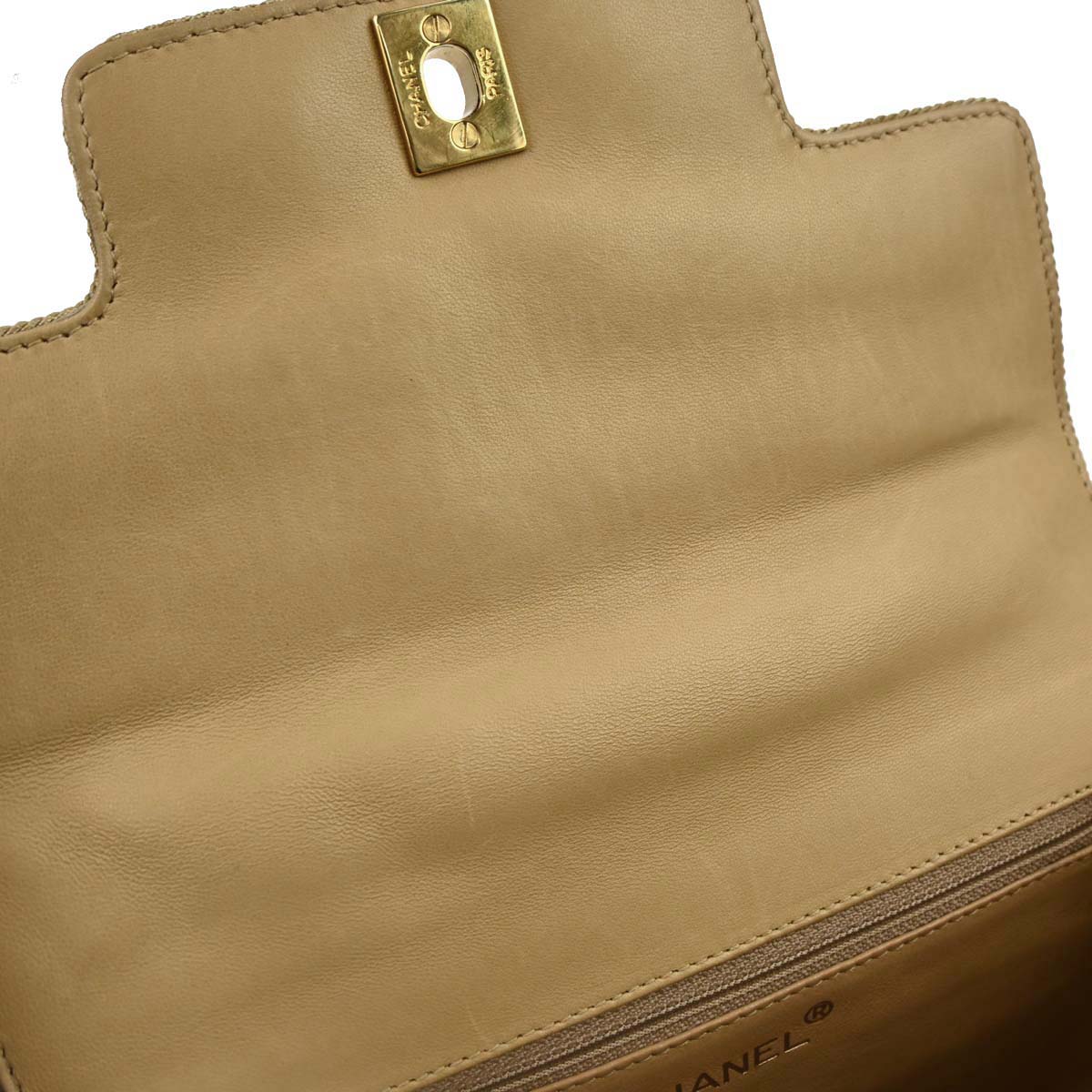 Chanel Beige Silk Rope Shoulder Bag