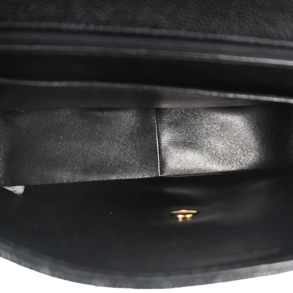 Chanel 1997-1999 Black Caviar Skin Jumbo Classic Flap Shoulder Bag