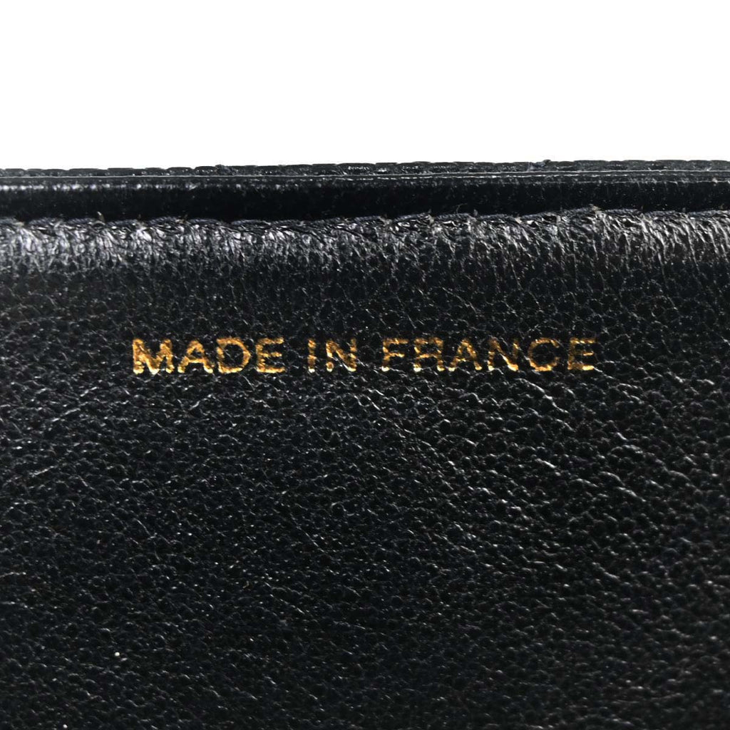 Chanel 1997-1999 Black Caviar Skin Jumbo Classic Flap Shoulder Bag