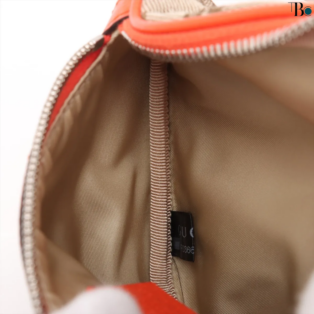 Gucci Ophidia Zip Belt Bag Gg Velvet Beige Canvas Clutche & Pouche Bag (Pre-Owned)
