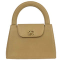 Chanel 1997-1999 Beige Caviar Skin Handbag