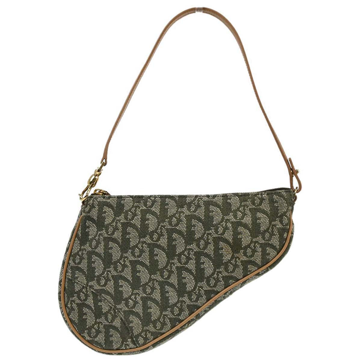 Christian Dior Green Trotter Saddle Handbag