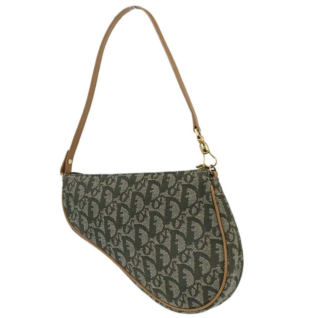 Christian Dior Green Trotter Saddle Handbag
