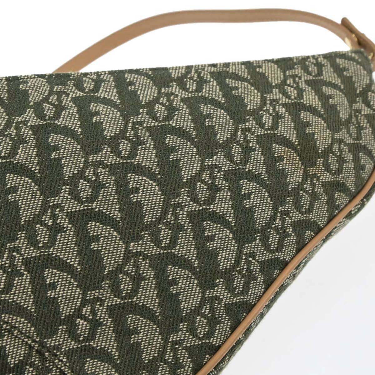 Christian Dior Green Trotter Saddle Handbag