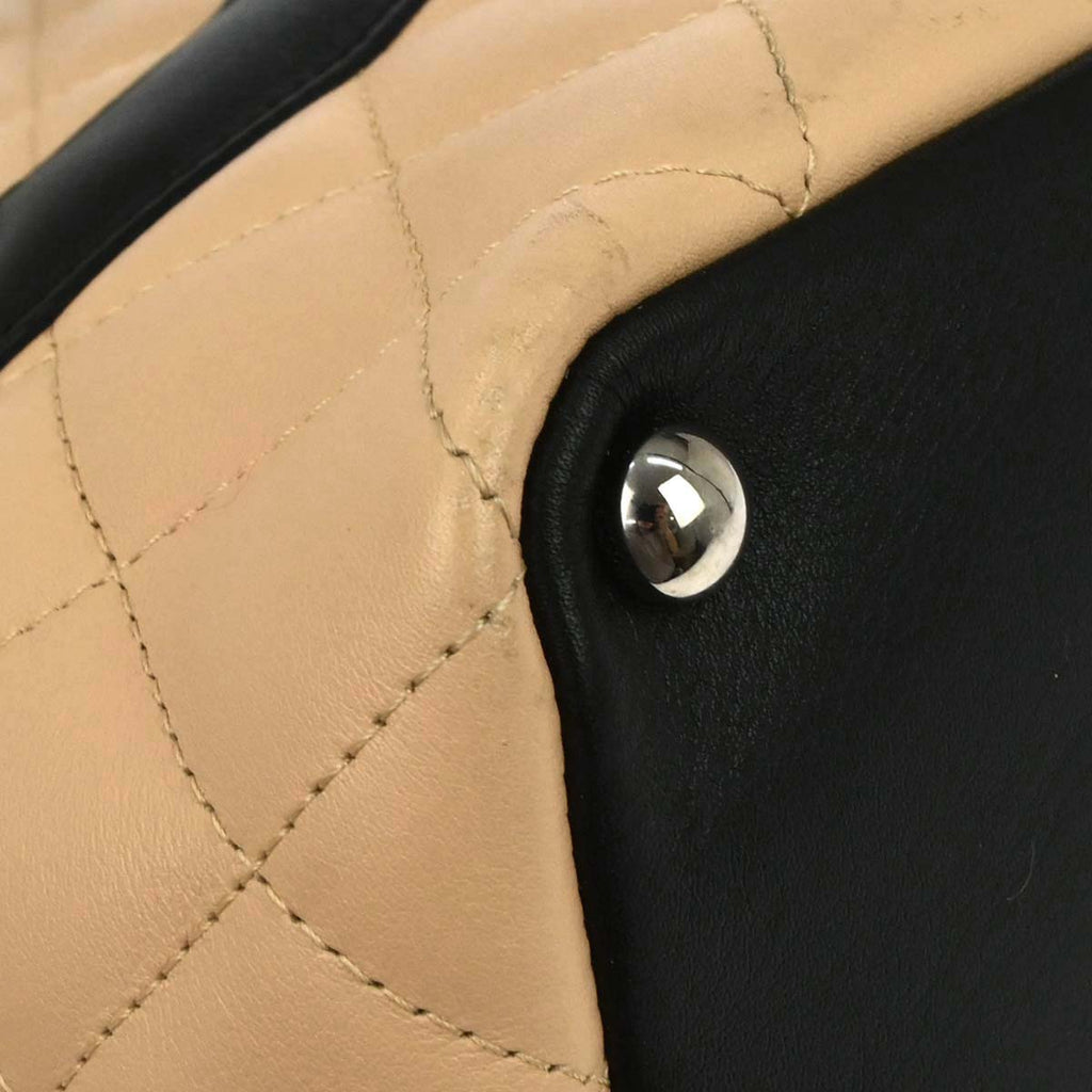 Chanel 2005-2006 Beige Calfskin Cambon Ligne Tote Handbag