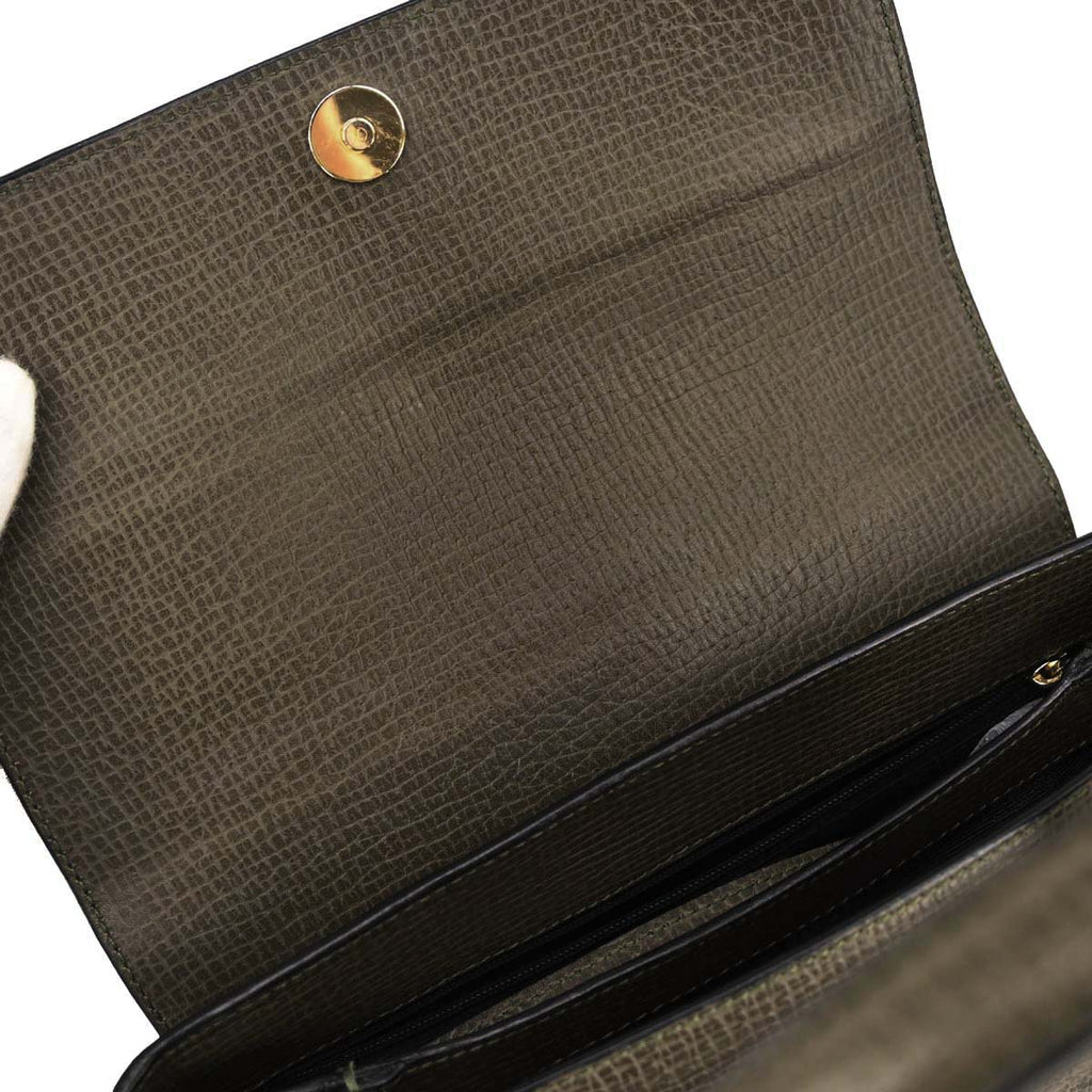 Loewe Khaki Leather 2way Shoulder Handbag