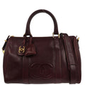 Chanel 1991-1994 Bordeaux Caviar Skin 2way Shoulder Handbag