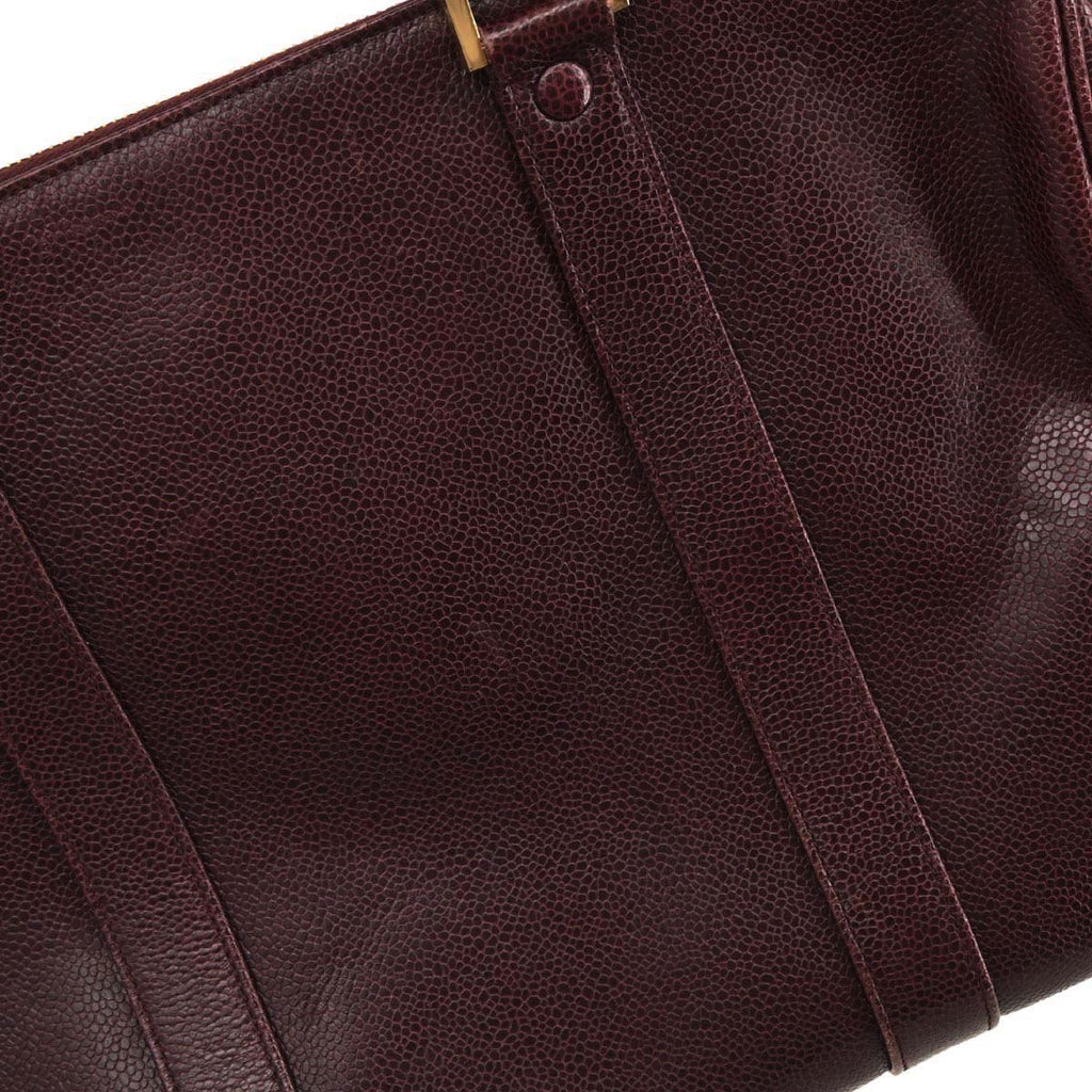 Chanel 1991-1994 Bordeaux Caviar Skin 2way Shoulder Handbag