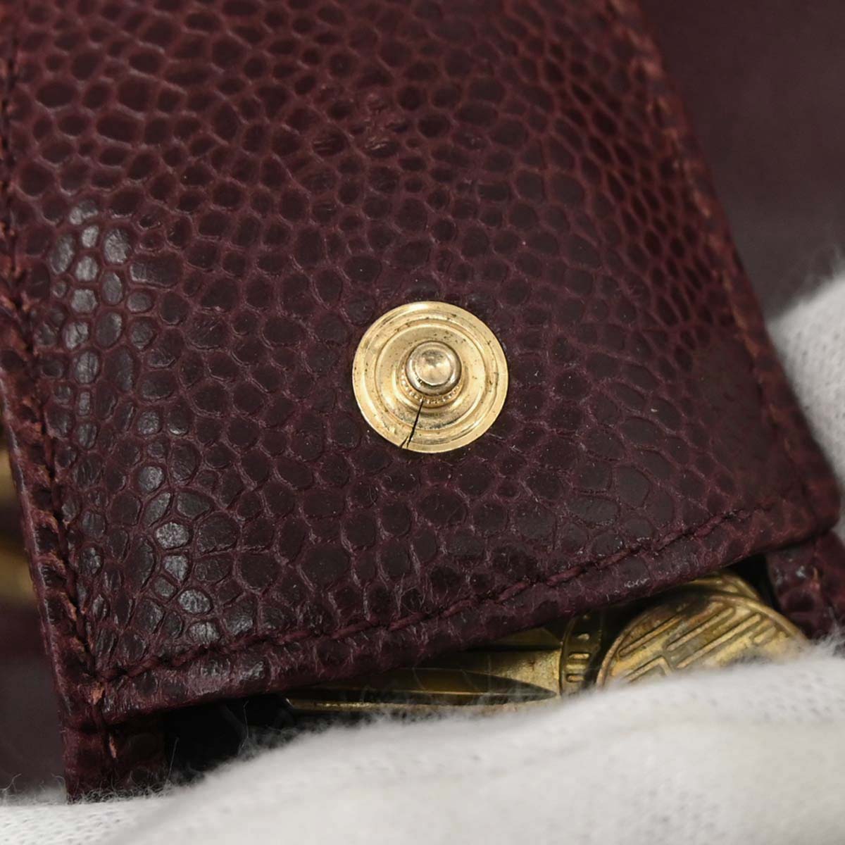 Chanel 1991-1994 Bordeaux Caviar Skin 2way Shoulder Handbag