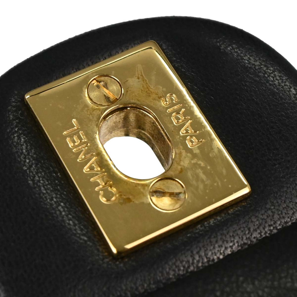 Chanel 1996-1997 Black Lambskin Shoulder Bag
