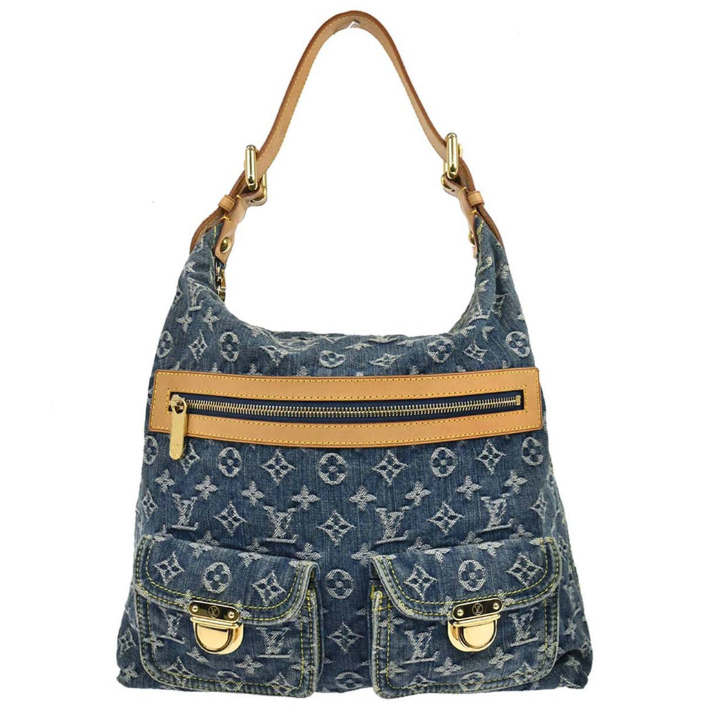 Louis Vuitton 2005 Monogram Denim Baggy GM Shoulder Bag M95048