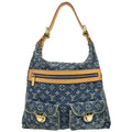 Louis Vuitton 2005 Monogram Denim Baggy GM Shoulder Bag M95048