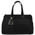 Chanel 2005-2006 Black Jacquard Nylon Travel Line Tote Handbag