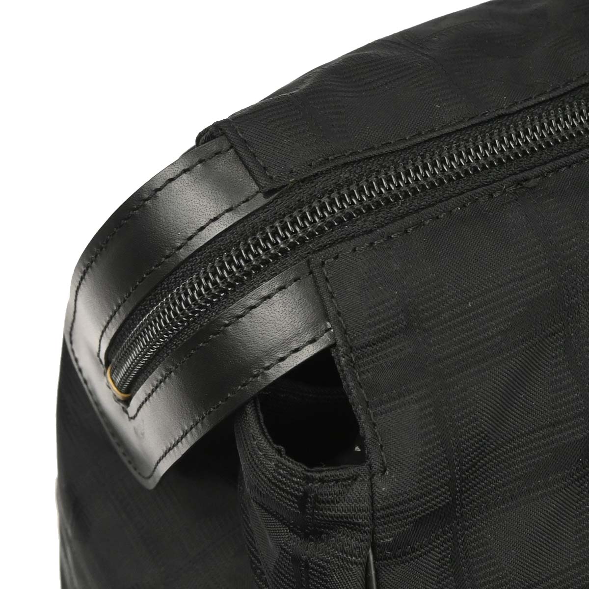 Chanel 2005-2006 Black Jacquard Nylon Travel Line Tote Handbag