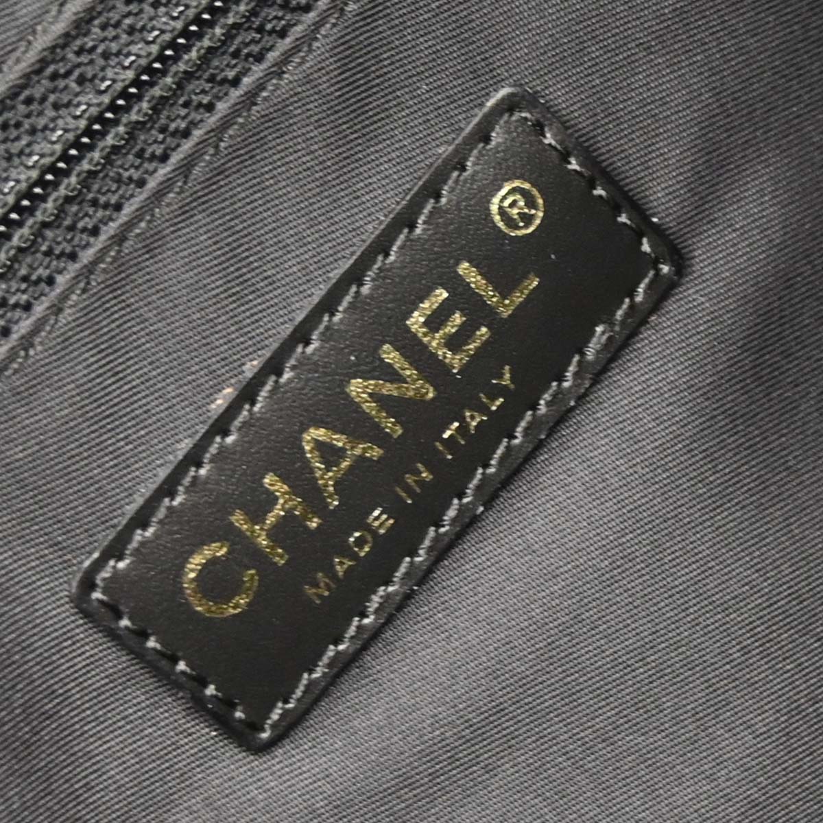 Chanel 2005-2006 Black Jacquard Nylon Travel Line Tote Handbag