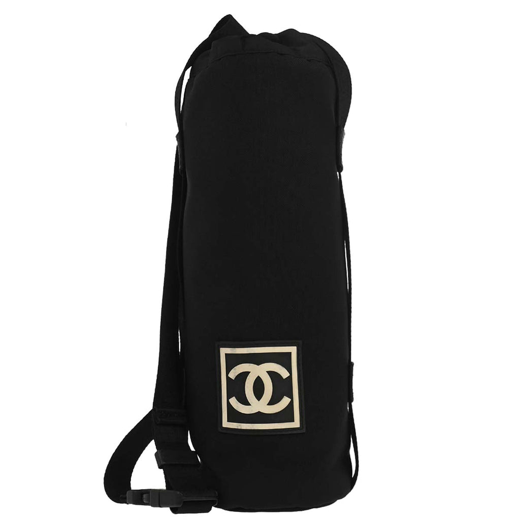 Chanel 2003-2004 Black Nylon Sport Line Bottle Holder Shoulder Bag