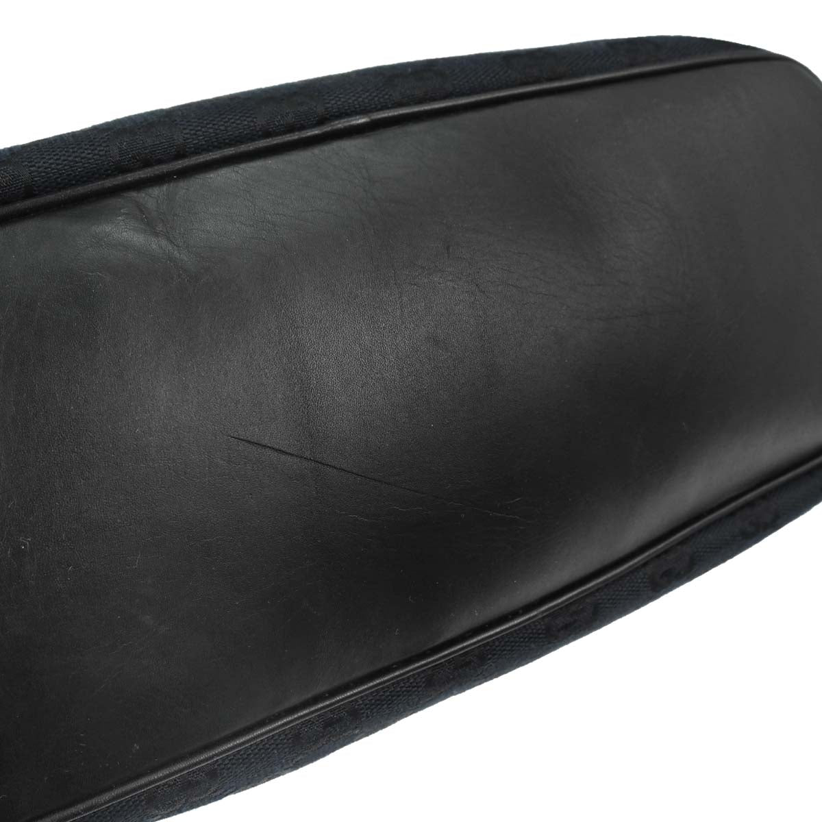 Gucci Black Canvas GG Hobo Handbag