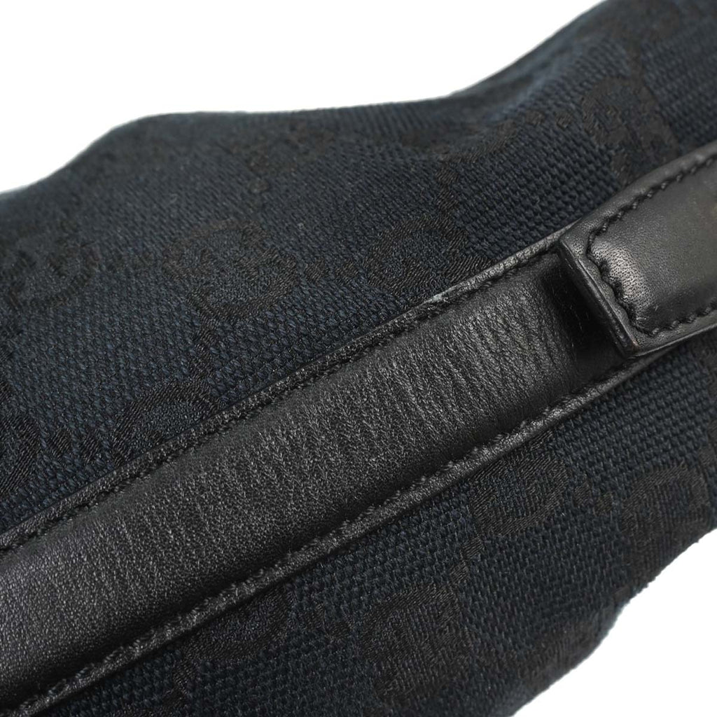 Gucci Black Canvas GG Hobo Handbag
