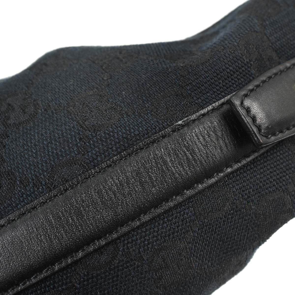 Gucci Black Canvas GG Hobo Handbag