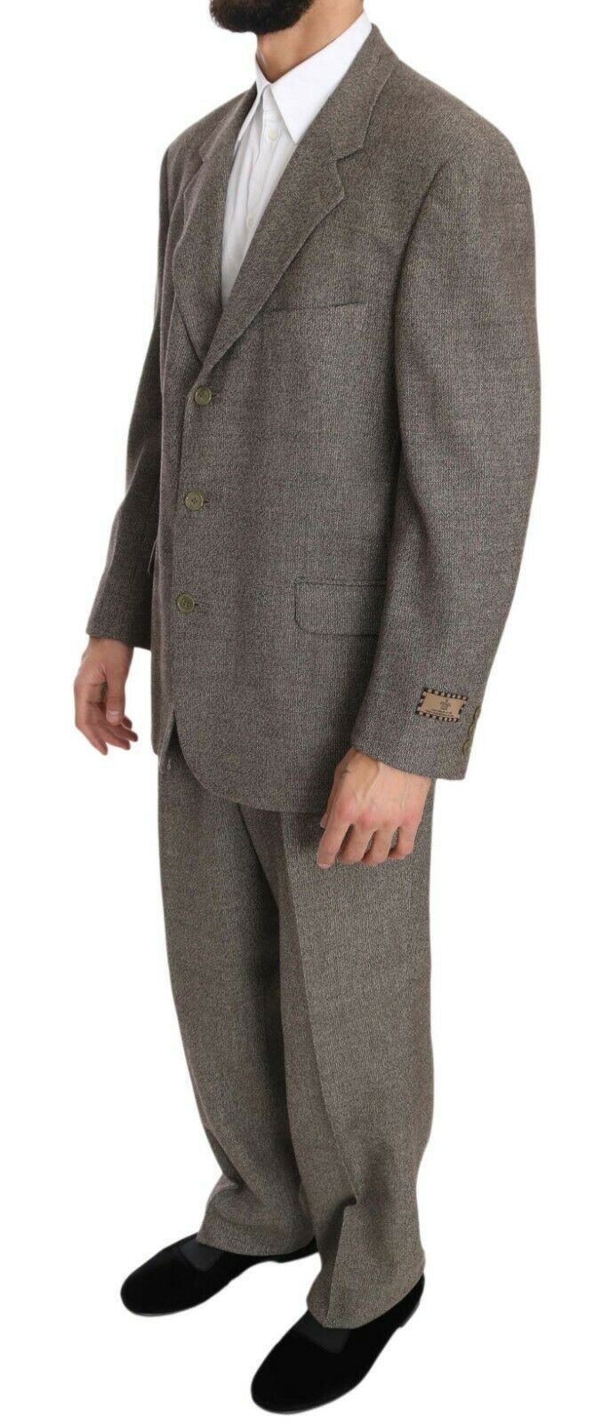 Fendi Brown Wool Regular Single  Breasted Men's Suit