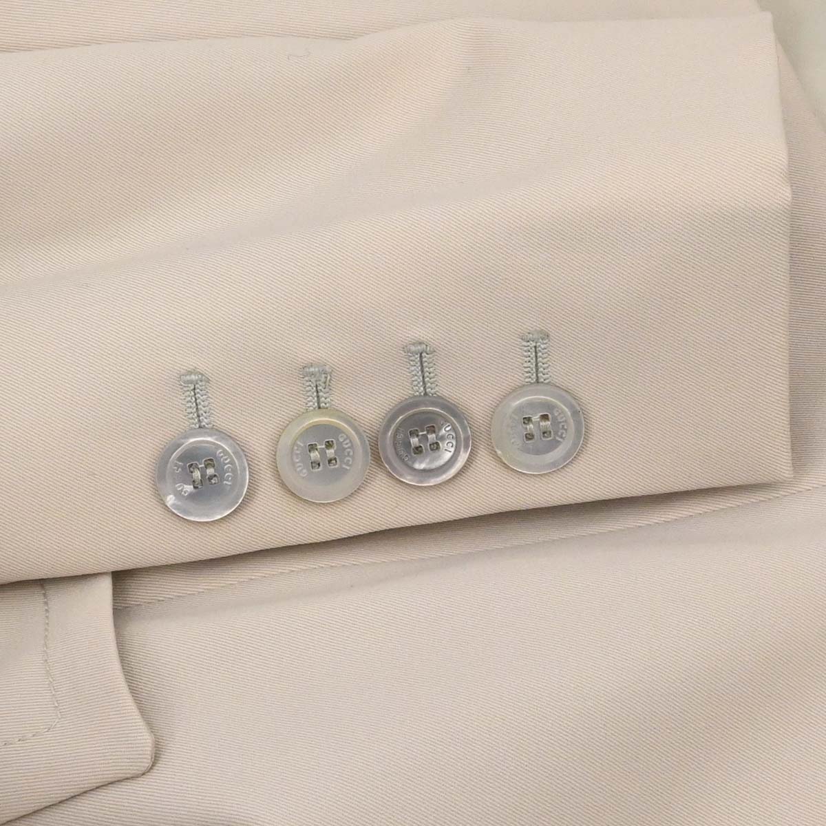 Gucci 2004 Setup Suit Jacket Skirt Light Beige #40