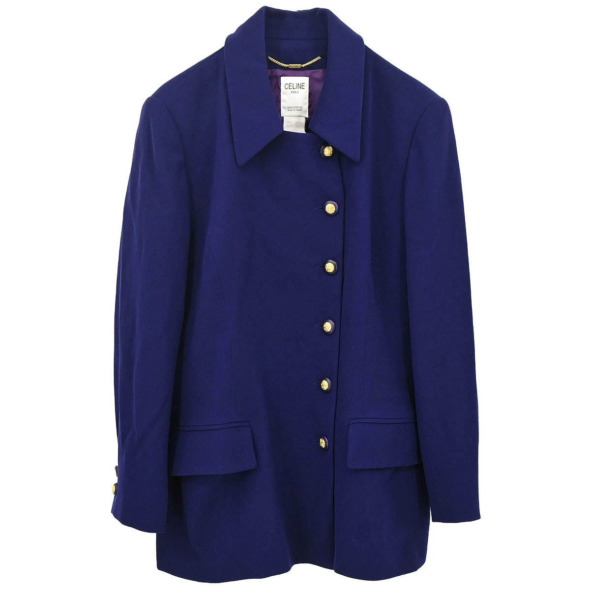 Celine Double Breasted Jacket Navy #42