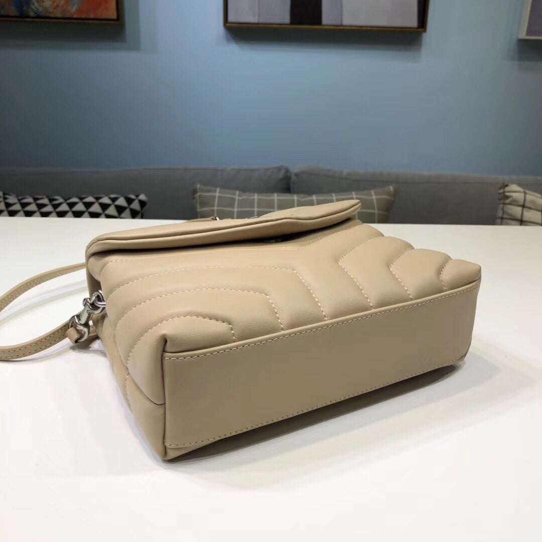 Saint Laurent Loulou Mini Shoulder Bag White For Women 7in/18cm YSL