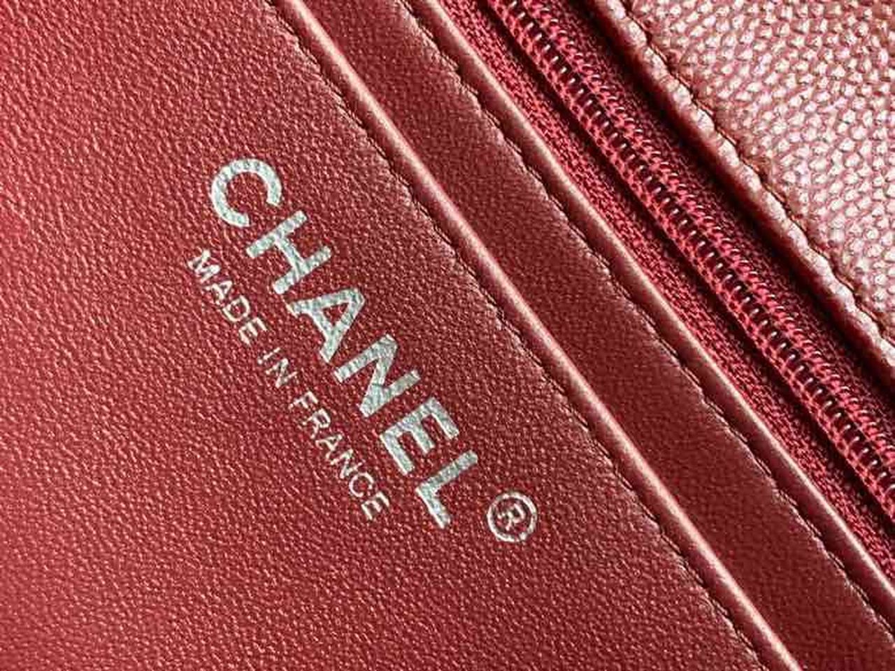 Chanel Classic HandBag SiLouis Vuittoner Hardware Burgundy For Women 7.8in/20cm
