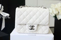Chanel Classic Mini Flap Bag SiLouis Vuittoner Hardware White For Women 6.6in/17cm A35200