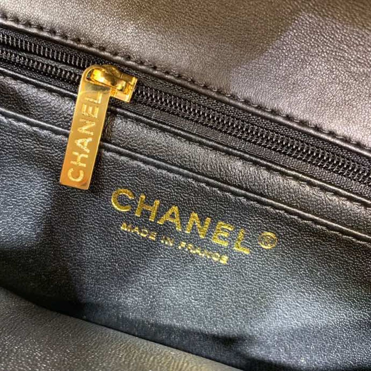 Chanel Classic GlamIap Bag Gold Toned Hardware Black For Women Bags, Shoulder And Crossbody Bags 7.8in/20cm A01116