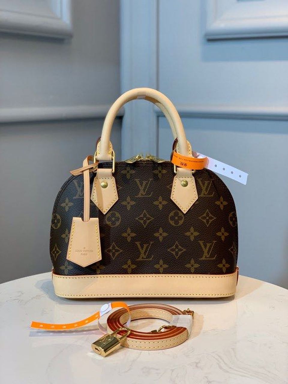 Louis Vuitton Alma Monogram Canvas Beige For Women,  Shoulder And Crossbody Bags 9.2in/23.5cm Louis Vuitton M53152