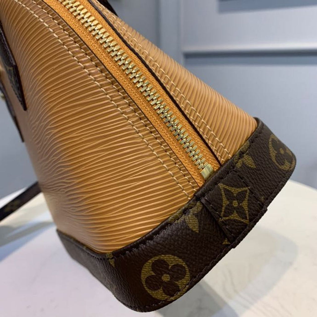 Louis Vuitton Alma Epi/Monogram Canvas Caramel For Women, WomenÃƒÂ¢Ã¢â€šÂ¬Ã¢â€žÂ¢s Handbags, Shoulder And Crossbody Bags 9.8in/25cm Louis Vuitton