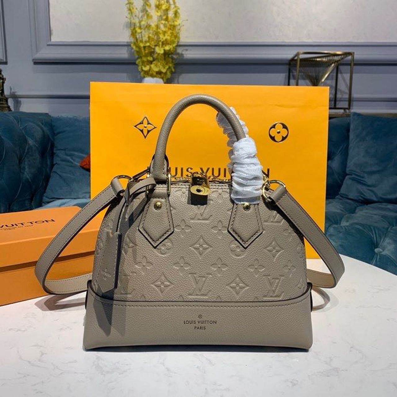 Louis Vuitton Neo Alma Monogram Empreinte Galet Grey For Women,  Shoulder And Crossbody Bags 9.8in/25cm Louis Vuitton