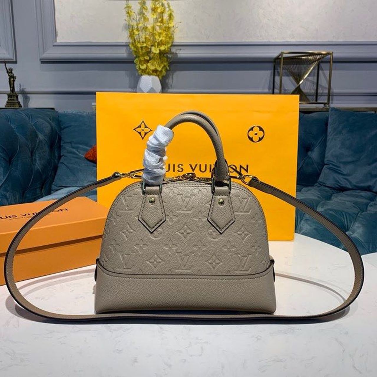 Louis Vuitton Neo Alma Burberry Monogram Empreinte Galet Grey For Women,  Shoulder And Crossbody Bags 9.8in/25cm Louis Vuitton
